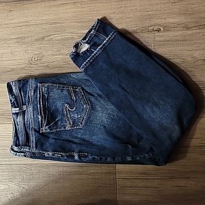 Silver Size 18 Boyfriend Jean